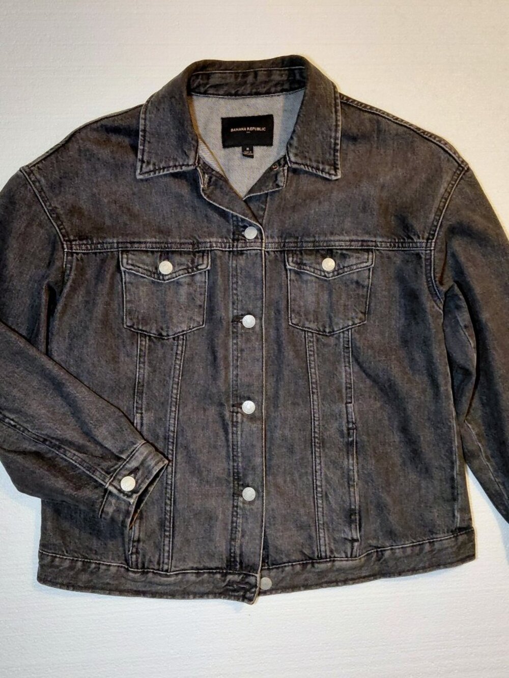 Banana Republic Faded Black Denim Jacket